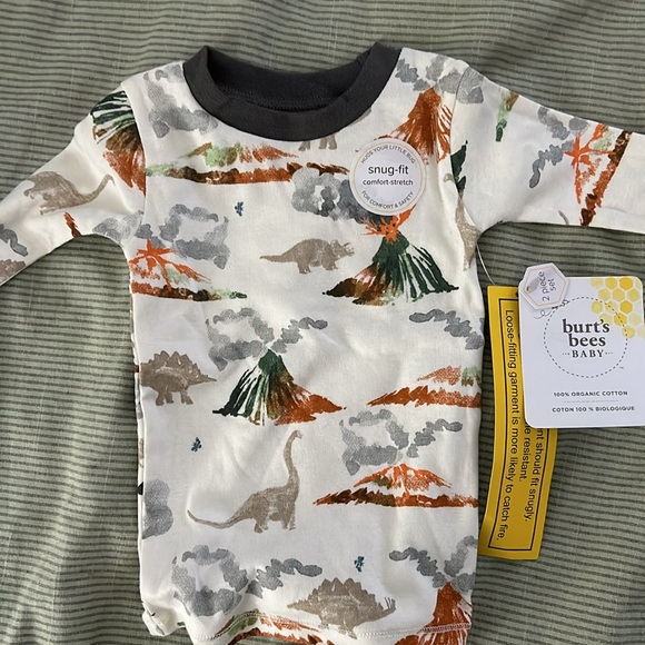 Burt’s Bees Long Sleeve 2 Piece Pajamas Size 12 months - Picture 2 of 5